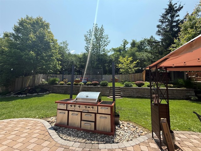 7 Walnut Ct, Goshen, NY 10924 - fenced backyard with a patio area and a gazebo