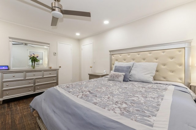 114 Birchwood Park Dr, Syosset, NY 11791 - bedroom featuring ceiling fan and recessed lighting