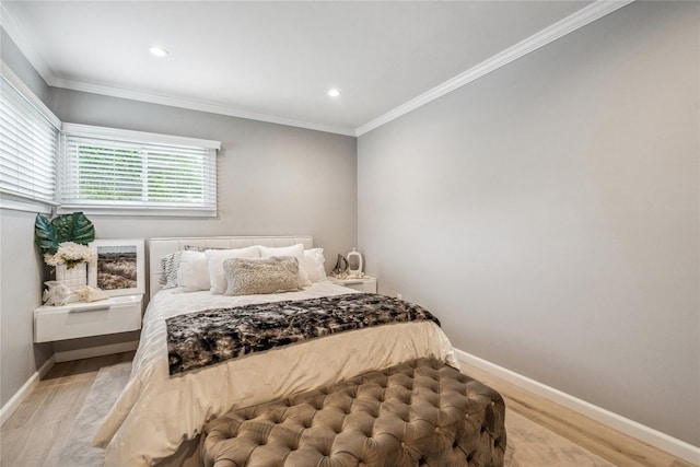 55 Duckpond Dr N, Wantagh, NY 11793 - bedroom featuring wood finished floors, crown molding, and recessed lighting