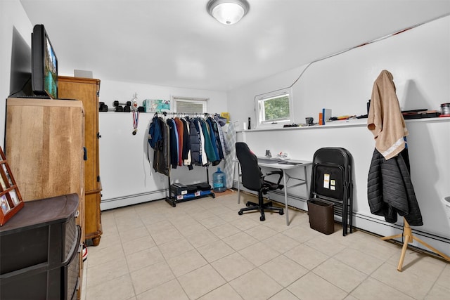 411 Fair Oaks Rd, Middletown, NY 10940 - tiled office featuring baseboard heating