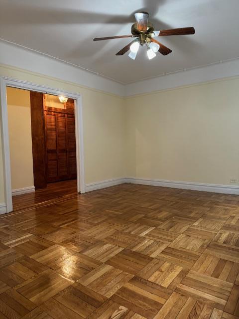 2925 Matthews Ave Unit 5F, Bronx, NY 10467 - unfurnished room featuring ceiling fan and baseboards