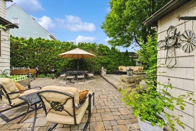 445 Wellington Rd, Mineola, NY 11501 - view of patio / terrace featuring outdoor dining area
