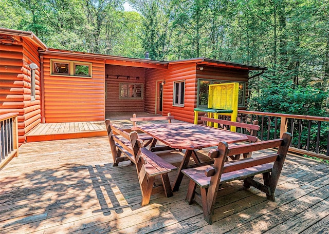 444 Buttermilk Falls Rd, Warwick, NY 10990 - wooden terrace with outdoor dining space