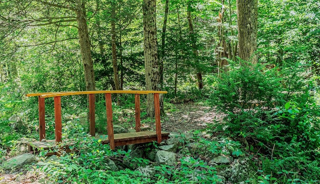 444 Buttermilk Falls Rd, Warwick, NY 10990 - deck with a wooded view