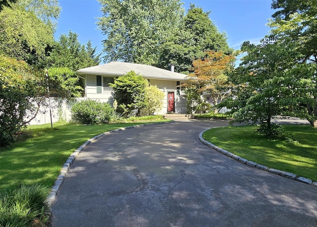 103 Arlington Rd, Lake Ronkonkoma, NY 11779 - view of property hidden behind natural elements with a front lawn and asphalt driveway