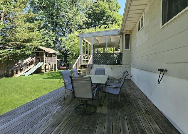 103 Arlington Rd, Lake Ronkonkoma, NY 11779 - wooden terrace with stairway and outdoor dining space