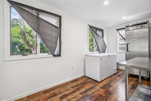 1644 Kenneth Ave, Baldwin, NY 11510 - washroom with dark wood-style floors and recessed lighting