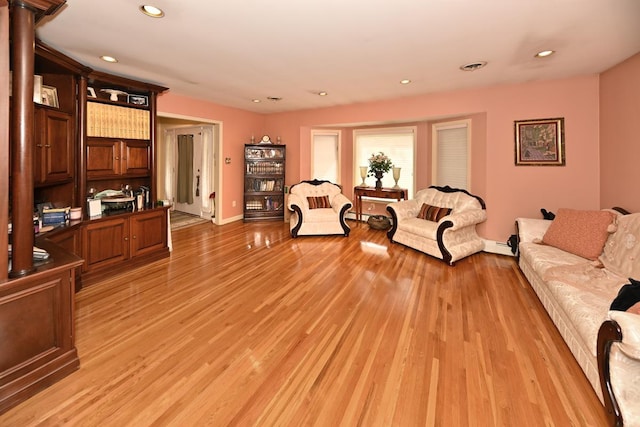 17 E Stemmer Ln, Suffern, NY 10901 - living area with light wood-style flooring and recessed lighting