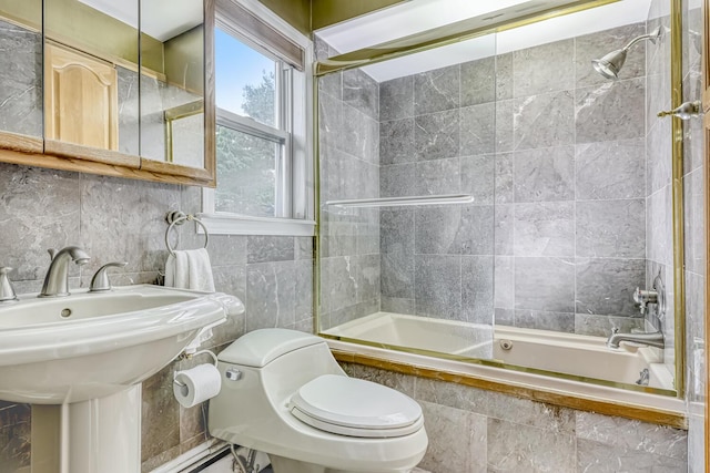 28 Lime Kiln Rd, Suffern, NY 10901 - bathroom featuring tile walls and tiled shower / bath