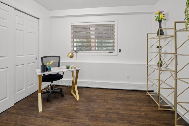 125 Whipple Rd, Middletown, NY 10940 - office area featuring wood finished floors and baseboard heating
