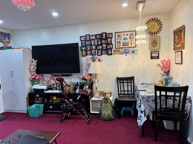 87-70 173rd St Unit 7H, Jamaica, NY 11432 - office area with carpet and recessed lighting