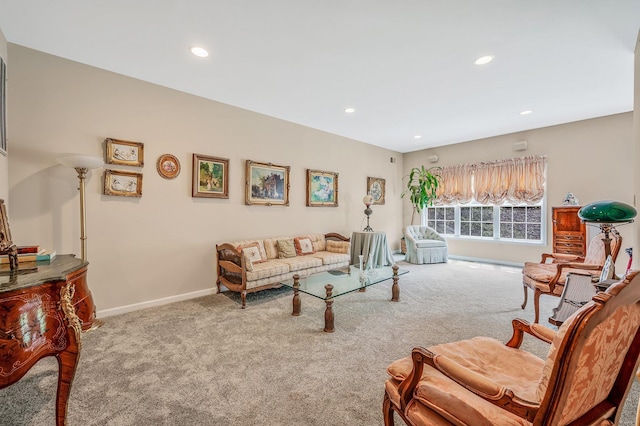 52 Mantack Path, Kings Park, NY 11754 - living room featuring carpet flooring and recessed lighting