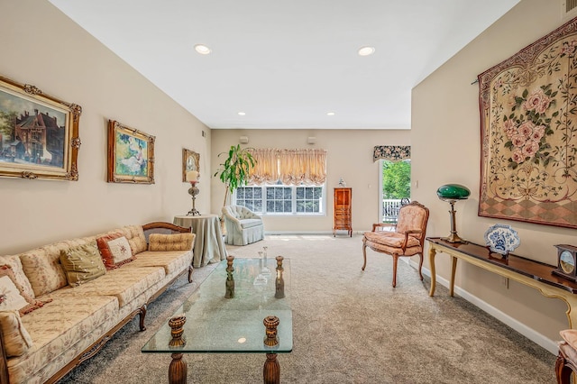 52 Mantack Path, Kings Park, NY 11754 - living room with carpet and recessed lighting