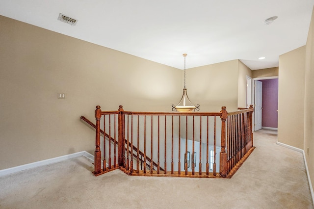 52 Mantack Path, Kings Park, NY 11754 - hall with an upstairs landing and carpet