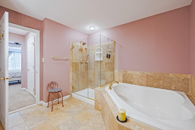 52 Mantack Path, Kings Park, NY 11754 - ensuite bathroom featuring a garden tub and a shower stall