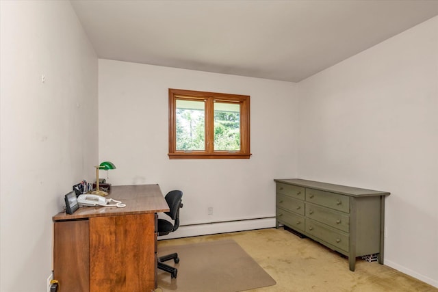 9 Bittersweet Ln, Glen Cove, NY 11542 - office space with a baseboard radiator and light carpet