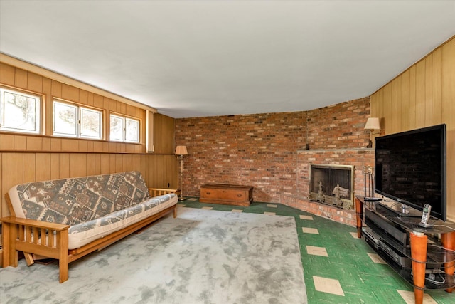 9 Bittersweet Ln, Glen Cove, NY 11542 - living area with wood walls
