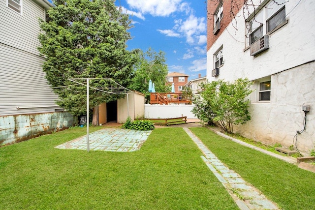 1455 Kennellworth Pl, Bronx, NY 10465 - view of yard featuring a patio area and a storage shed