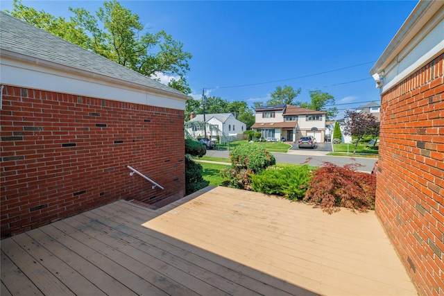 3458 Frederick St, Oceanside, NY 11572 - wooden deck featuring a residential view