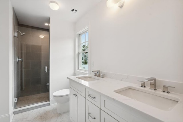 46 Plainview Rd, Woodbury, NY 11797 - bathroom featuring a shower stall and double vanity