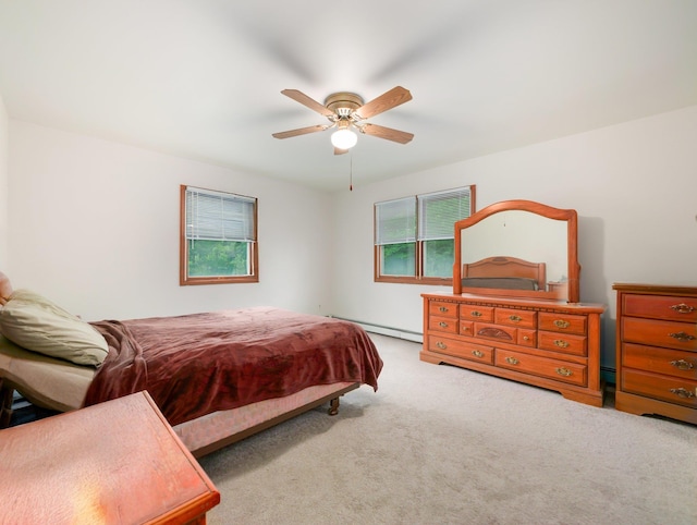 3 Kohler, Middletown, NY 10940 - carpeted bedroom with a baseboard radiator and ceiling fan