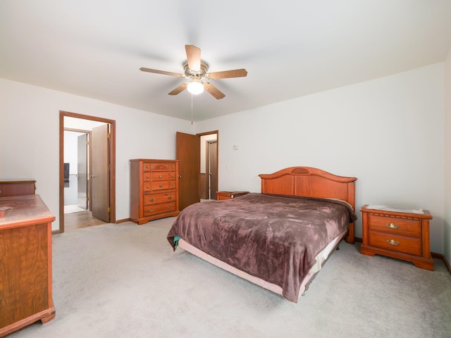 3 Kohler, Middletown, NY 10940 - bedroom featuring light colored carpet, a ceiling fan, and ensuite bathroom