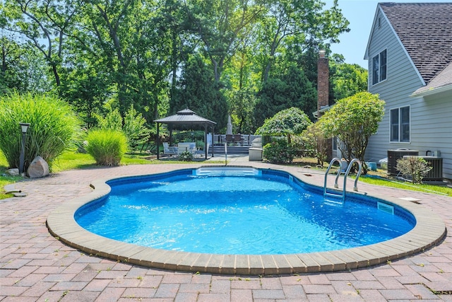 2 White Pine Ln, Setauket, NY 11733 - swimming pool featuring a gazebo and a patio