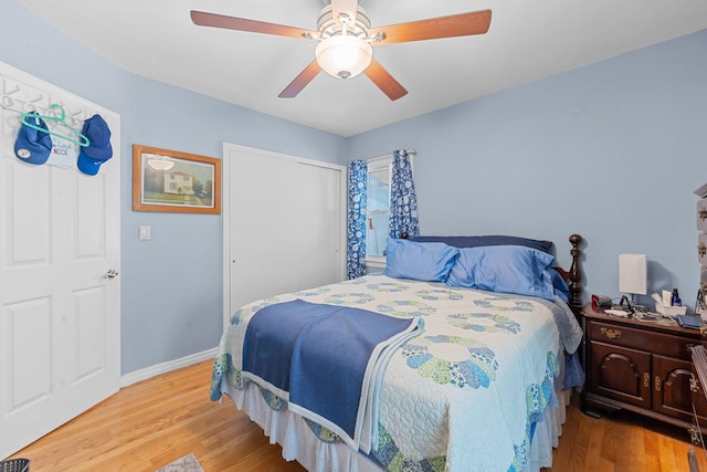 1 Horton Rd, Valley Stream, NY 11581 - bedroom with wood finished floors, a closet, and ceiling fan