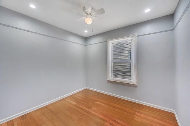 12605 109th Ave, Richmond Hill S, NY 11420 - empty room featuring a ceiling fan, light wood finished floors, and recessed lighting
