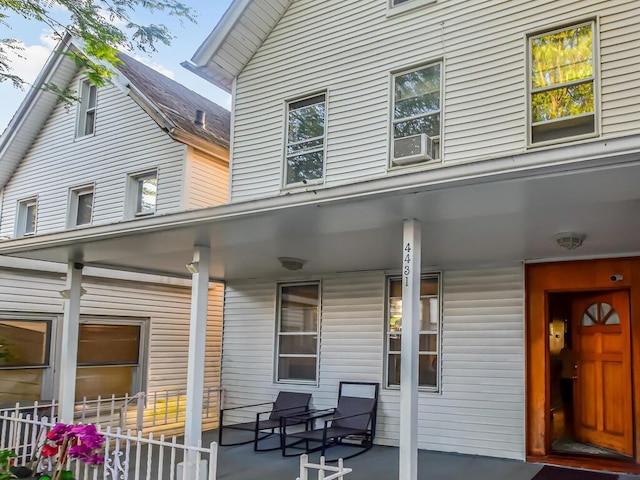 4431 Matilda Ave, Bronx, NY 10470 - back of house with covered porch and cooling unit