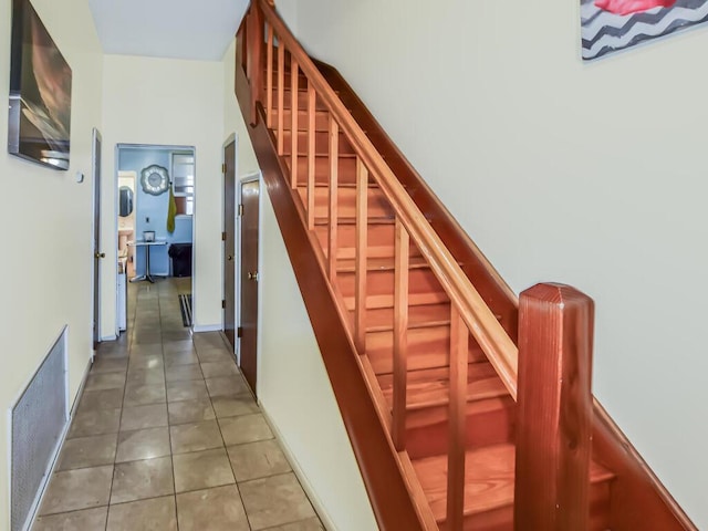 4431 Matilda Ave, Bronx, NY 10470 - staircase with tile patterned flooring