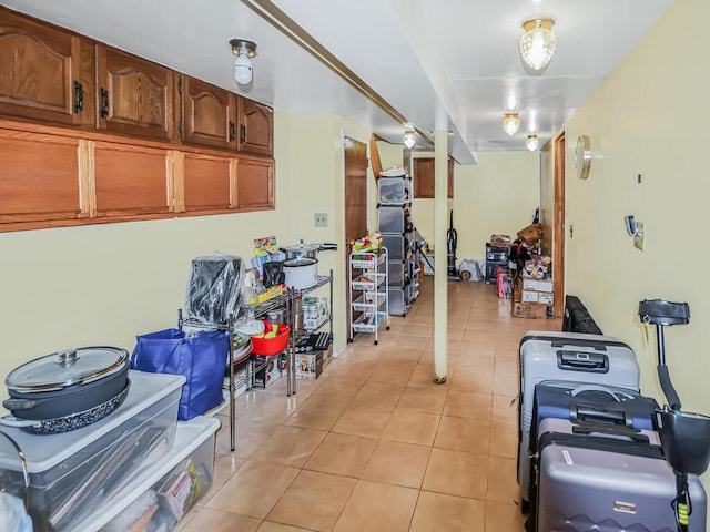 4431 Matilda Ave, Bronx, NY 10470 - finished below grade area featuring light tile patterned floors