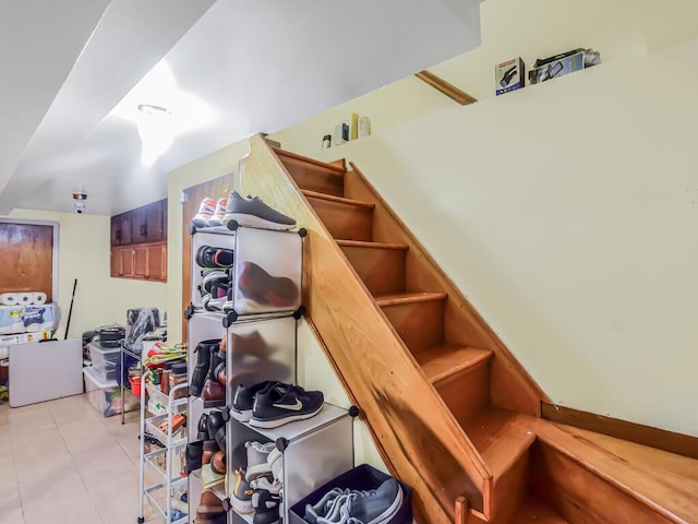 4431 Matilda Ave, Bronx, NY 10470 - staircase with tile patterned floors