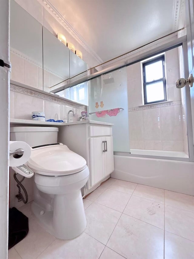 13523 135th Unit A, Kew Garden Hills, NY 11367 - full bathroom with tile patterned floors, bathing tub / shower combination, and vanity