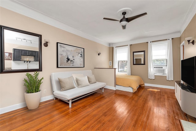 160-15 Powells Cove Blvd Unit A1, Whitestone, NY 11357 - bedroom featuring hardwood / wood-style flooring and ceiling fan