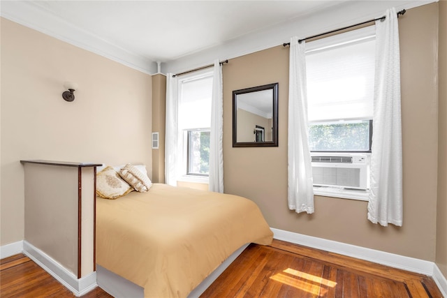 160-15 Powells Cove Blvd Unit A1, Whitestone, NY 11357 - bedroom with wood finished floors and cooling unit