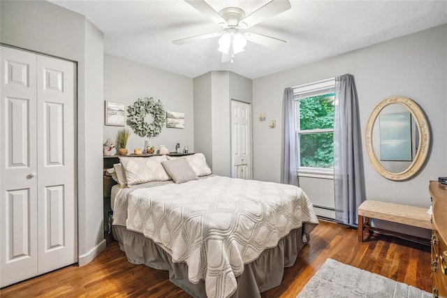 1334 Thompson Dr, Bay Shore, NY 11706 - bedroom featuring wood finished floors and a ceiling fan