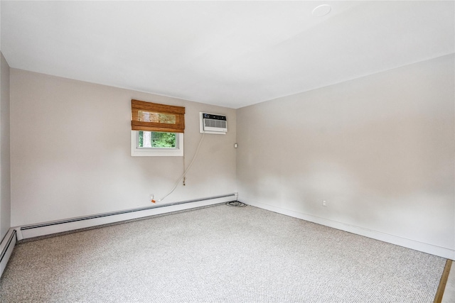 1334 Thompson Dr, Bay Shore, NY 11706 - unfurnished room featuring a baseboard heating unit and an AC wall unit
