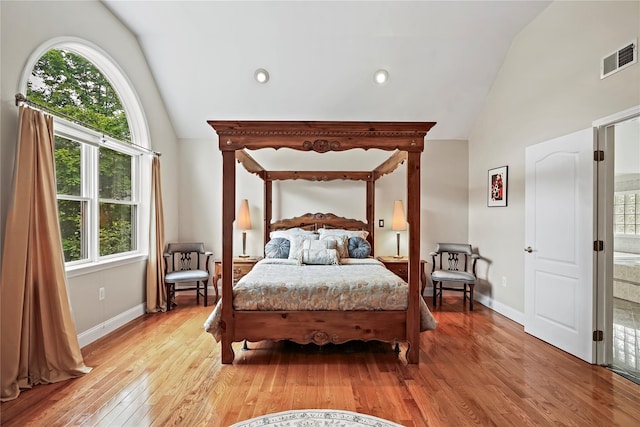 8 Hamlet Way, Hopewell Junction, NY 12533 - bedroom with light wood finished floors, multiple windows, high vaulted ceiling, and recessed lighting