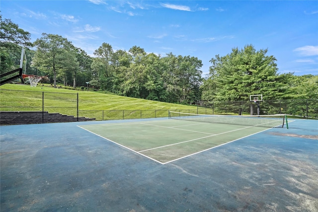 8 Hamlet Way, Hopewell Junction, NY 12533 - view of tennis court featuring community basketball court