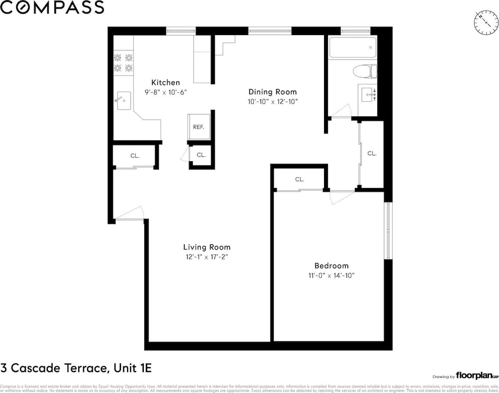 3 Cascade Ter Unit 1E, Yonkers, NY 10703 - view of floor plan / room layout
