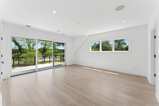 135 S Rd, Westhampton, NY 11977 - empty room with light wood-style floors and recessed lighting