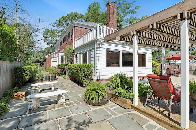 107 California Ave, Freeport, NY 11520 - view of patio with a pergola