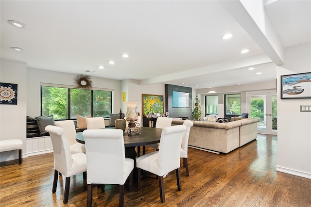 31 Boathouse Ln E, Bay Shore, NY 11706 - dining area with wood finished floors, healthy amount of natural light, and recessed lighting