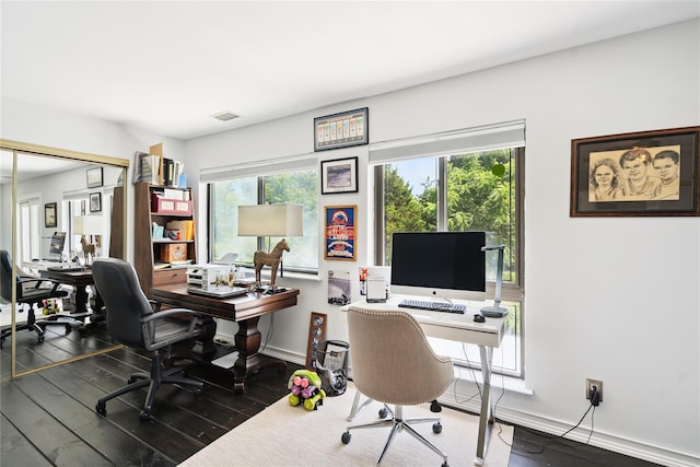 31 Boathouse Ln E, Bay Shore, NY 11706 - home office featuring wood-type flooring and baseboards
