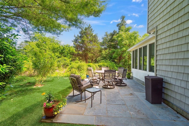 31 Boathouse Ln E, Bay Shore, NY 11706 - view of patio / terrace featuring outdoor dining space