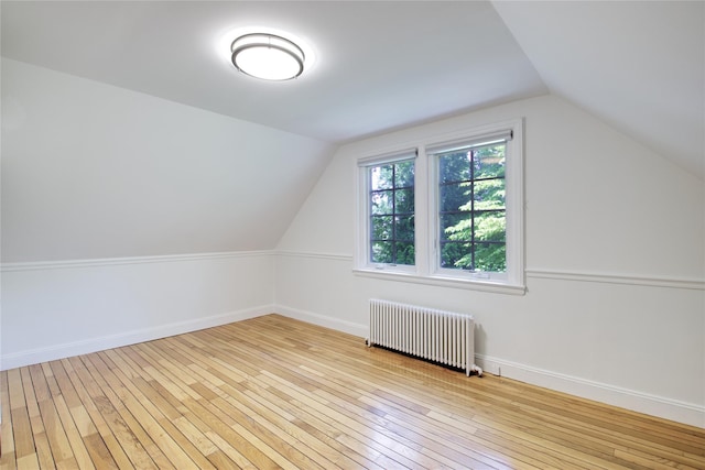 153 Park Ave, Manhasset, NY 11030 - additional living space featuring radiator, lofted ceiling, and hardwood / wood-style floors