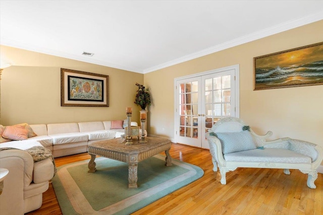 2 Apple Ct, Eastchester, NY 10709 - living room featuring wood finished floors, french doors, and crown molding