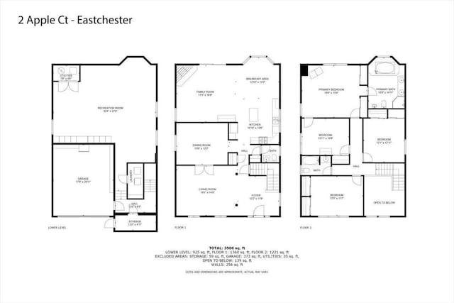 2 Apple Ct, Eastchester, NY 10709 - view of floor plan / room layout