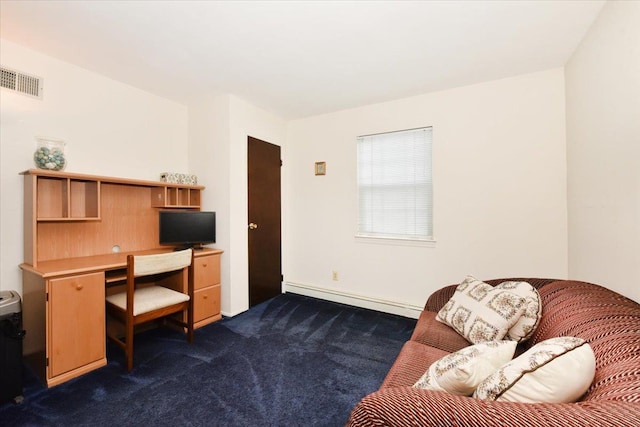 7 Albergo Ln, Syosset, NY 11791 - office space with a baseboard radiator and dark carpet